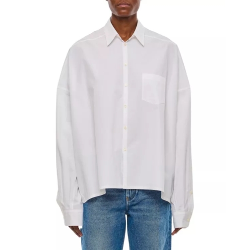 Junya Watanabe Cropped Cotton Shirt White 