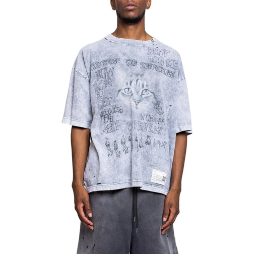 Maison Mihara Yasuhiro T-Shirts BLEACHED TEE GRAY grau