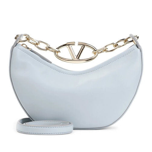 Valentino Schultertasche Vlogo Moon Light Blue Lamb Leather Shoulder Bag Blue