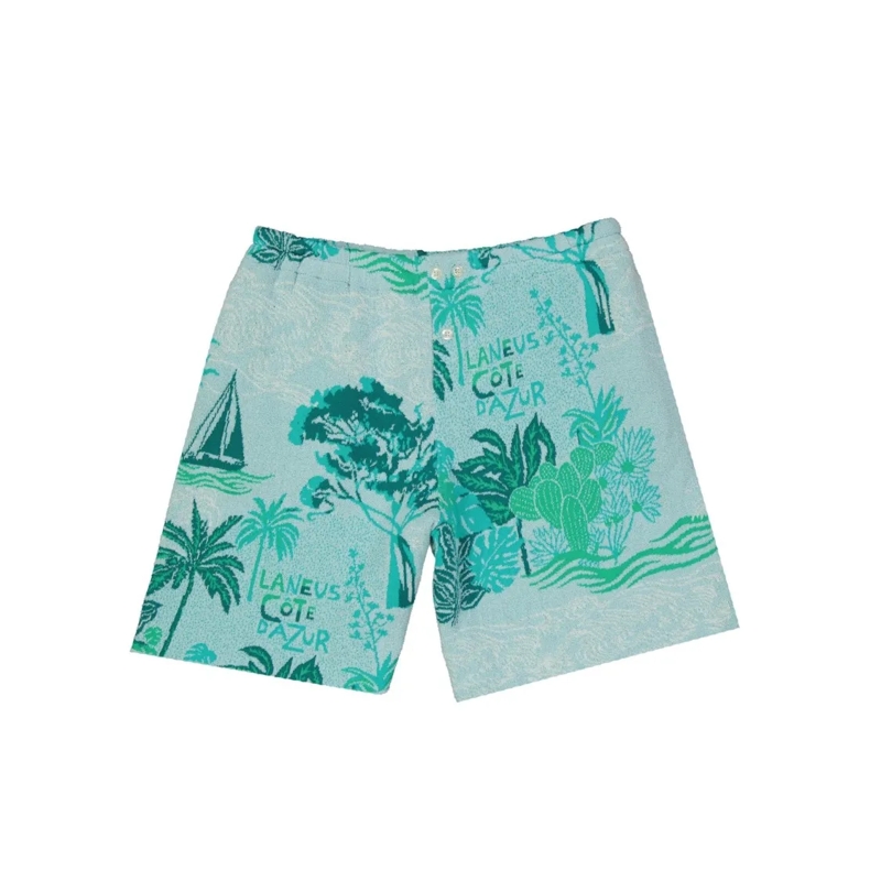 Laneus Casual Shorts Côte D'azur Cotton Shorts Blue