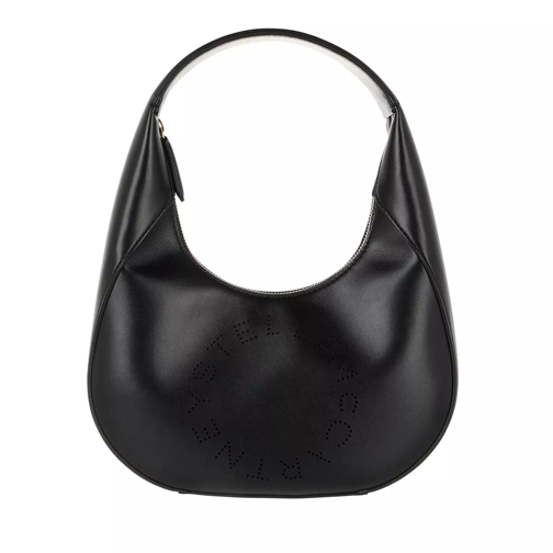 Stella McCartney Logo Crossbody Bag Black Hoboväska