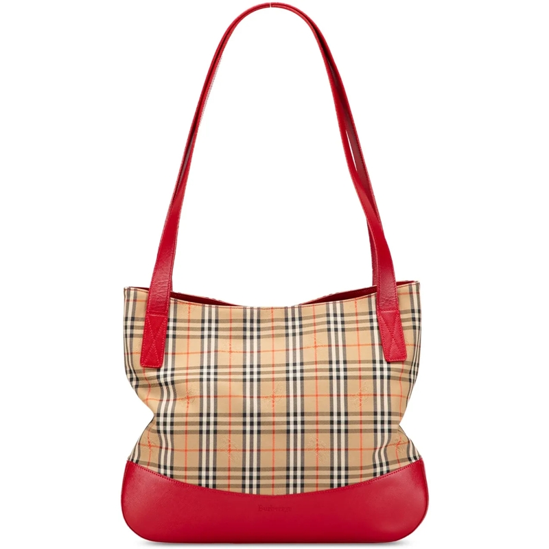 Burberry Shopper Haymarket Check Canvas Tote braun