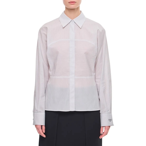 Fendi Shirts Small Striped Shirt White