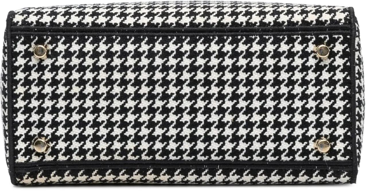 Thumbnail - Christian Dior Hobo Bags - 2021 Medium Canvas Houndstooth Embroidered Lady D - Gr. unisize - in Schwarz - für Damen