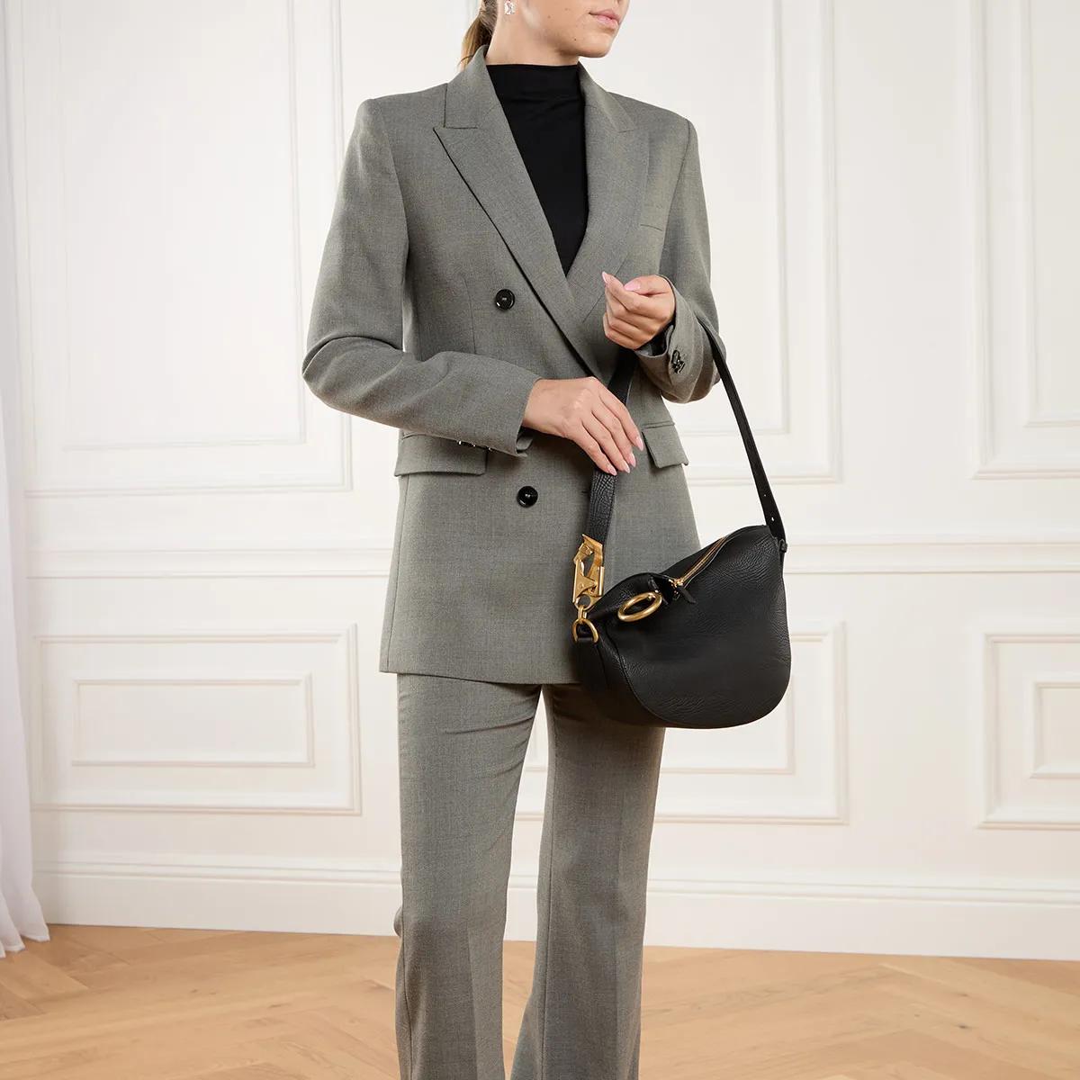 Burberry Small Knight Zipped Shoulder Bag Black | Shoulder Bag