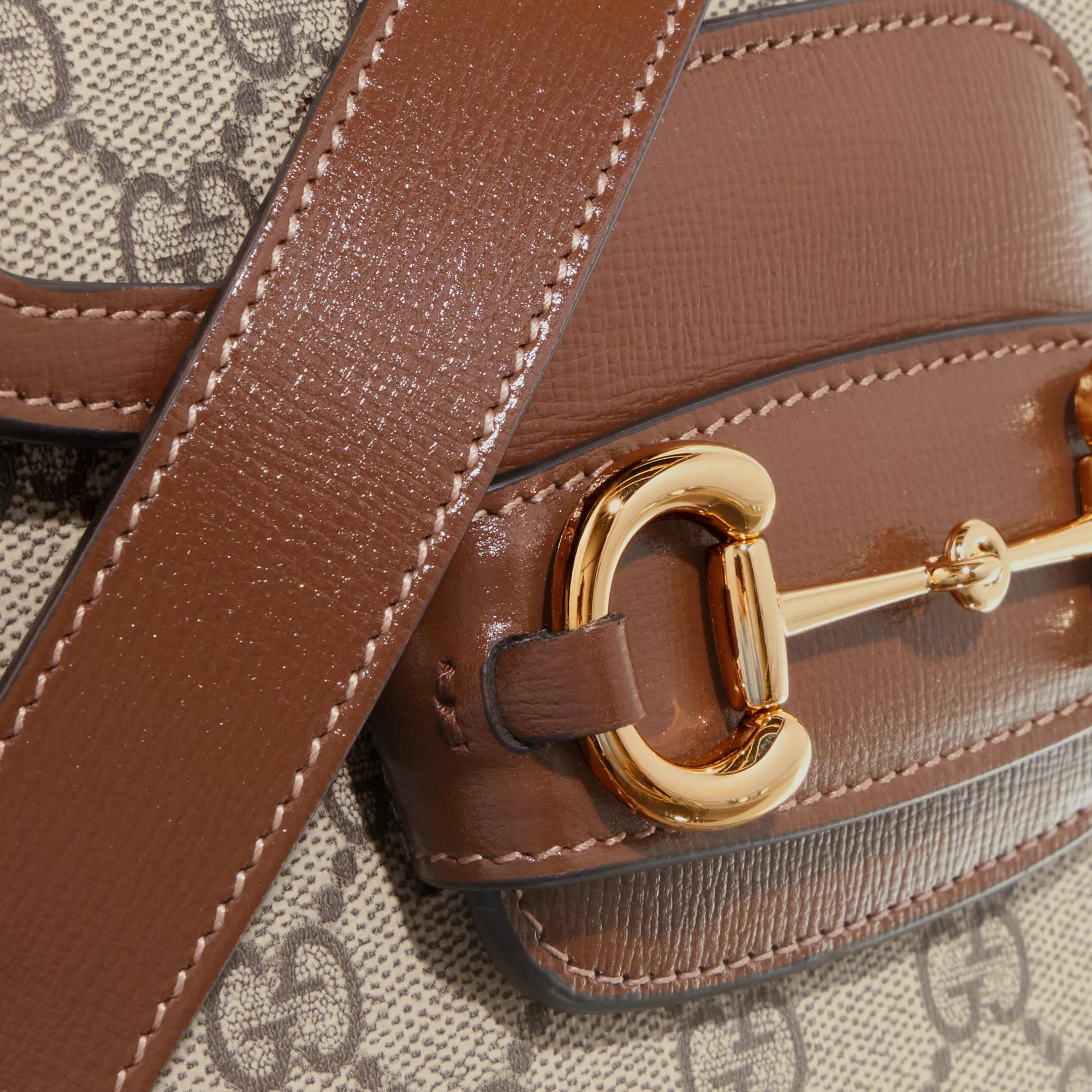 Gucci Crossbody bags Horsebit 1955 Mini Rounded Bag in bruin