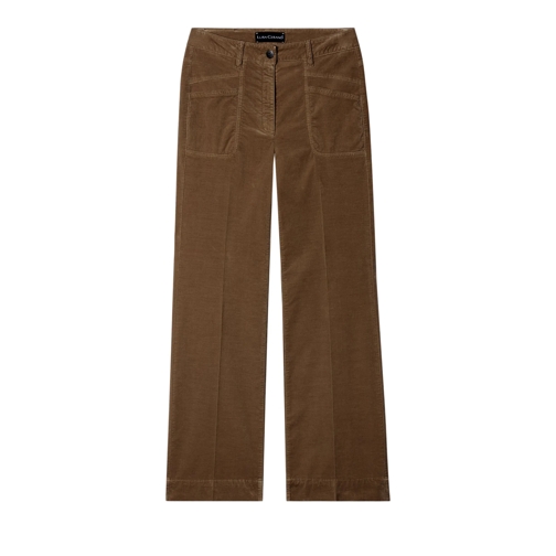 Luisa Cerano  Samt-Flared-Pants hazelnut