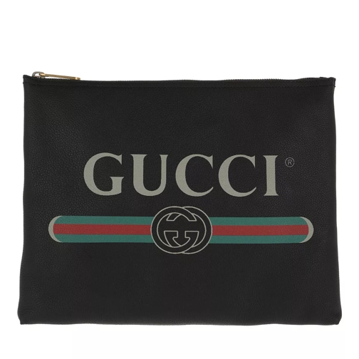 Gucci Gucci Prin Pouch Black/Grey Pochette-väska