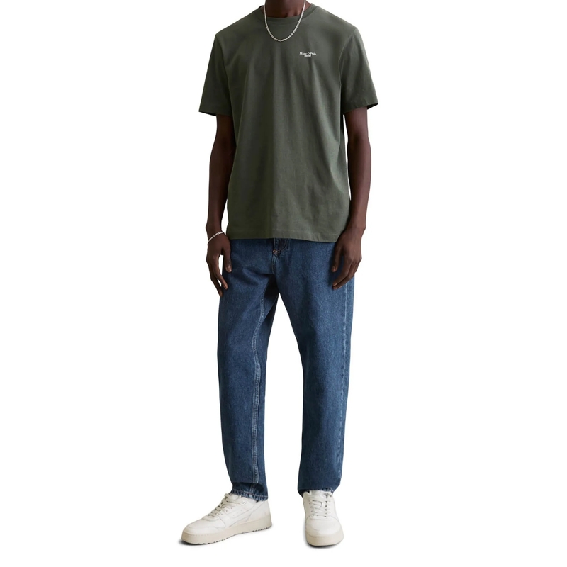 Marc O´Polo Hemd T-Shirt, SSL, Logo Print, Doubl 2er Pack bunt(Image 2)