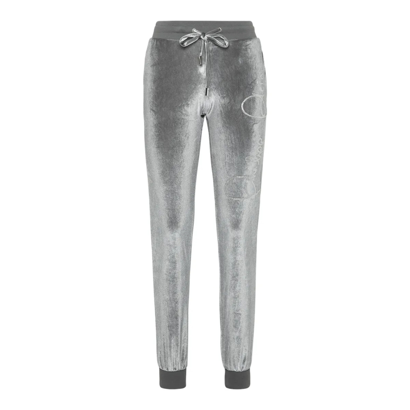 Philipp Plein Jogginghose Jogginghose Signature Mit Schmucksteinen grau