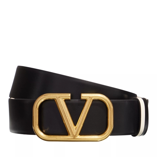 Valentino Garavani Vlogo Signature Reversible Belt Black Vändbart skärp