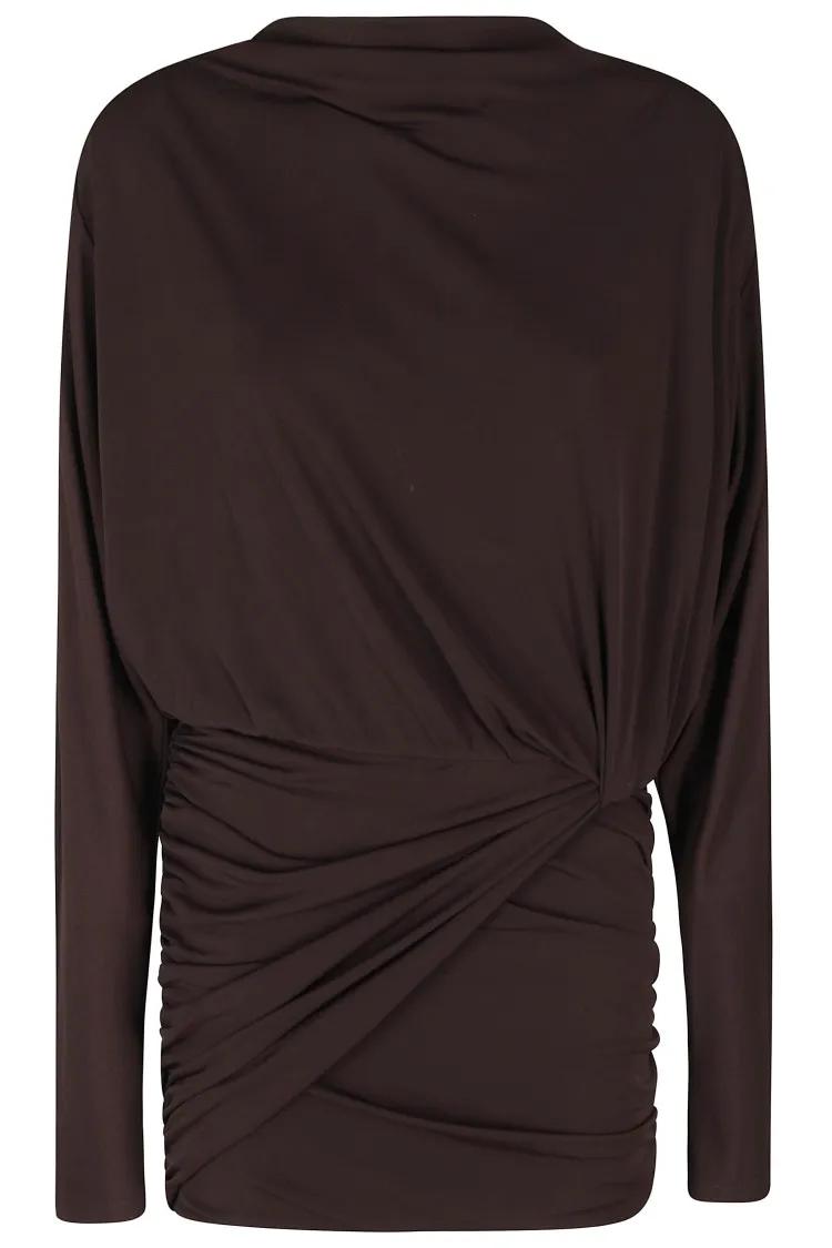 Thumbnail - Andamane - Wisteria Mini Dress - Brown - Größe 40 - braun
