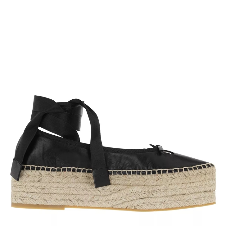 Black lace up platform espadrilles clearance