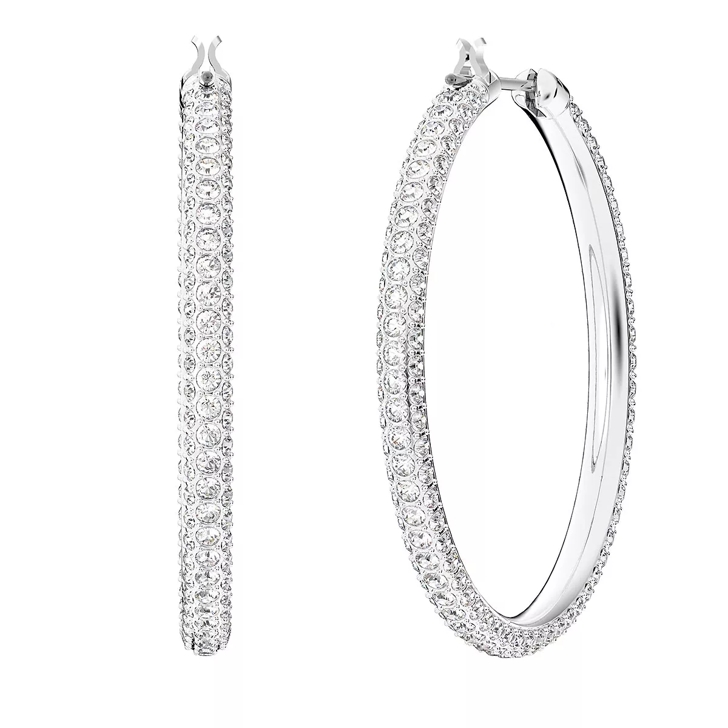 Swarovski stone hot sale hoop earrings