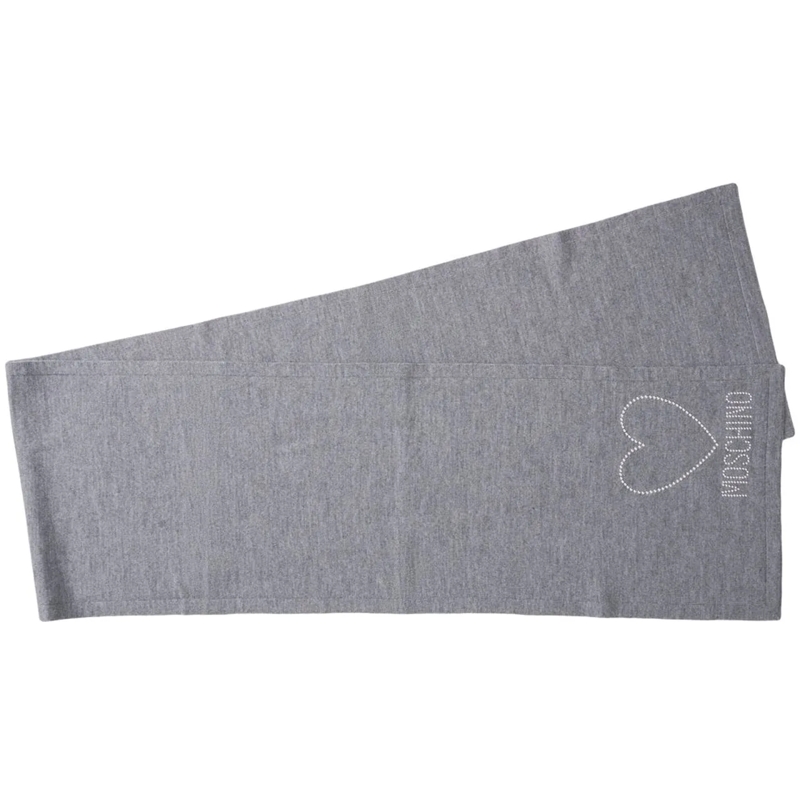 Moschino Écharpe en laine Scarf with embroidery grau