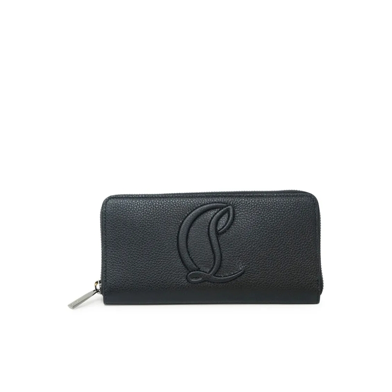 Christian Louboutin Geldbörse Black Calf By My Side Long Wallet Black