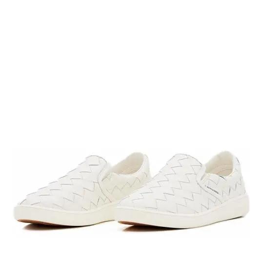 Bottega Veneta Low-Top Sneaker - Slip-On Leather Sneakers - Gr. 37 (EU) - in Weiß - für Damen