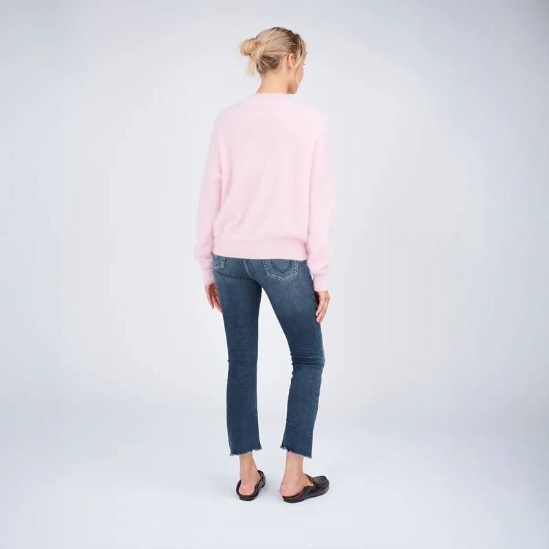 True Religion Pullover - Gerader Schnitt- Logo-Stickerei- Rundhalsaussc rosa(Image 4)