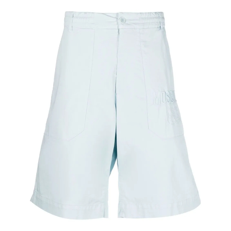 Moschino Legere Shorts Knee-Length Stretch Cotton Shorts White