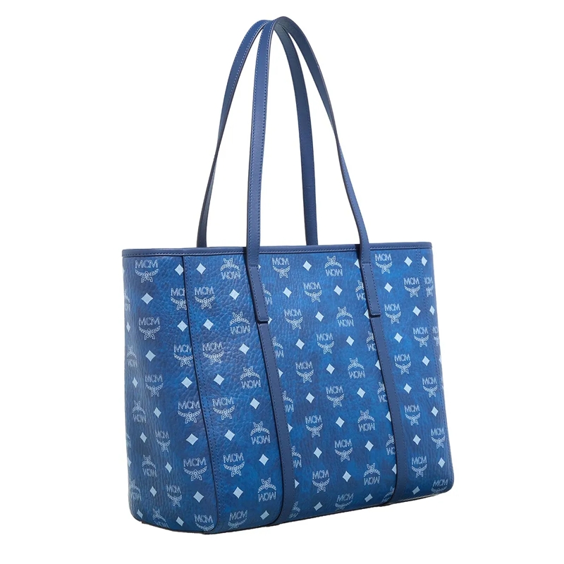 MCM Shopper Mcm Toni Shopper Medium Blue Visetos(Image 3)