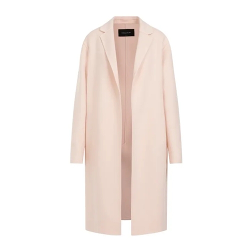 Fabiana Filippi Powder Pink Merino Wool Coat Pink Övergångsrockar