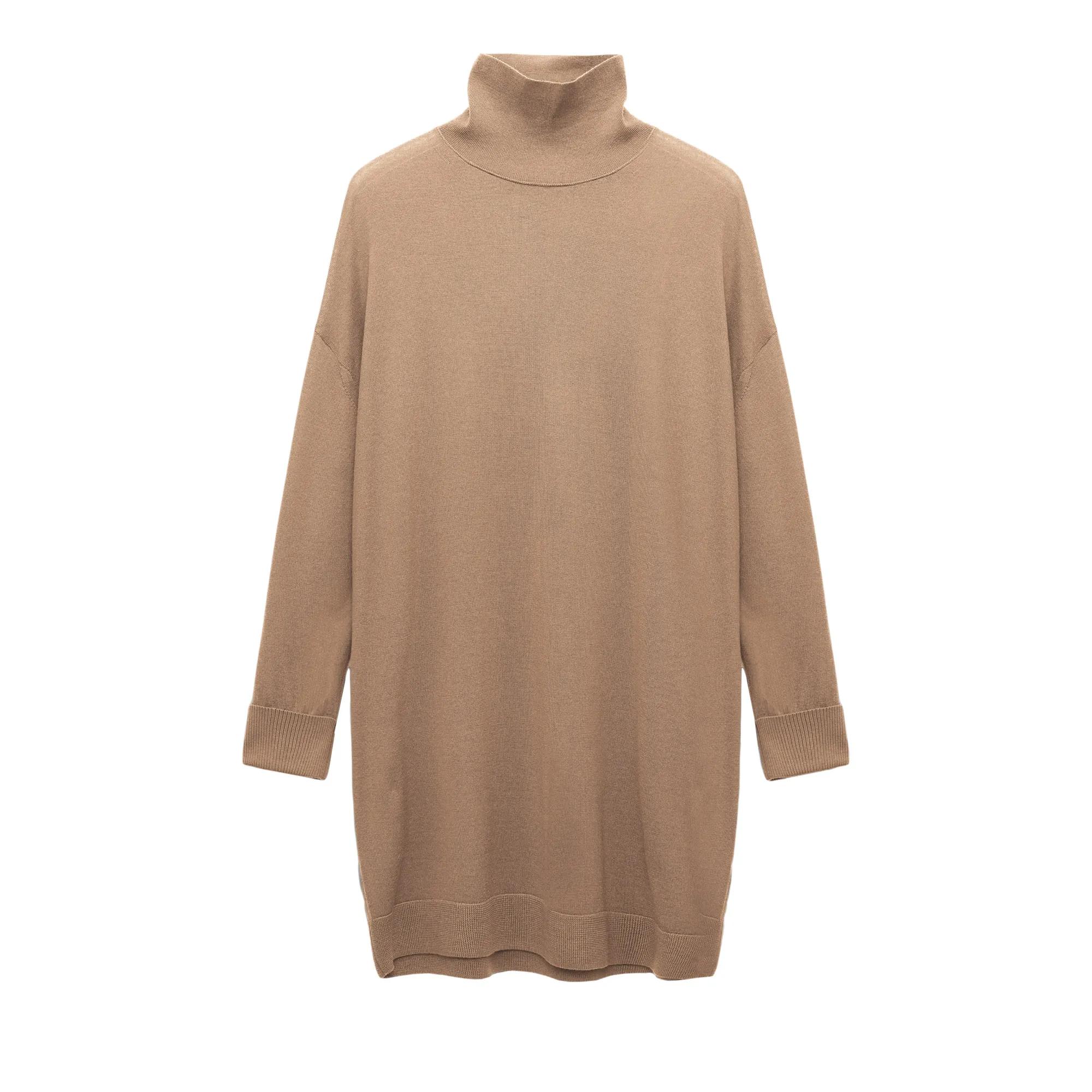 Thumbnail - Dorothee Schumacher - SHIMMERING MERINO PULLOVER - Größe 3 - cognacbraun