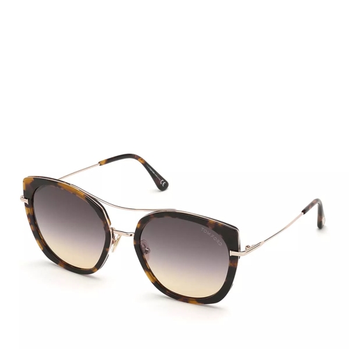 Tom Ford Women Metal Sunglasses FT0760 Havanna/Grey Solglasögon