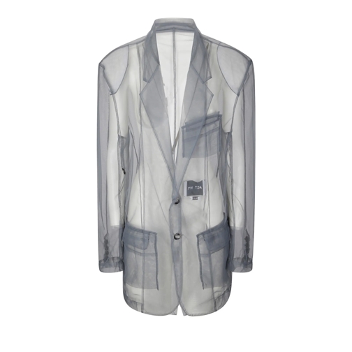 ACT N°1 Blazer Grey Tulle Blazer With Shoulder Pads Grey