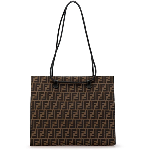 Fendi Shopper Zucca Canvas Tote braun