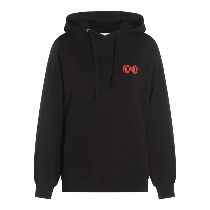 Fiorucci  Black Hoodie With Kangaroo Pocket Black