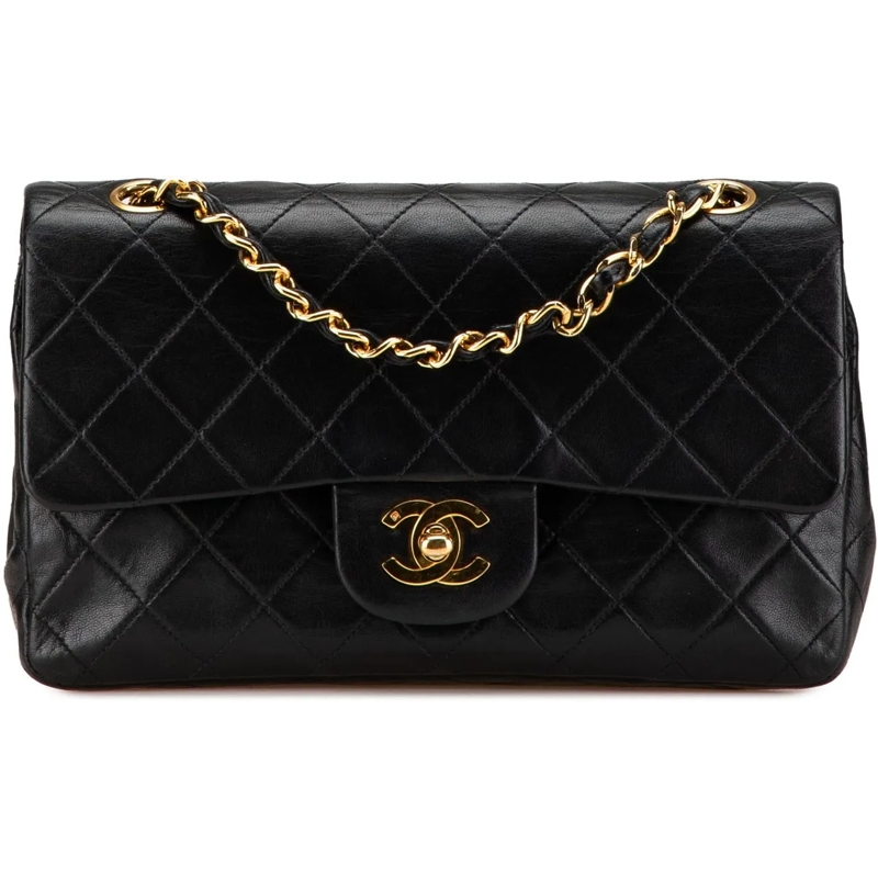 Chanel Sac à bandoulière Small Classic Lambskin Double Flap schwarz