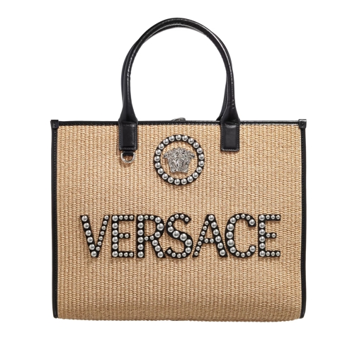 Versace Versace La Medusa Shopper with Logo Multicolor Rymlig shoppingväska