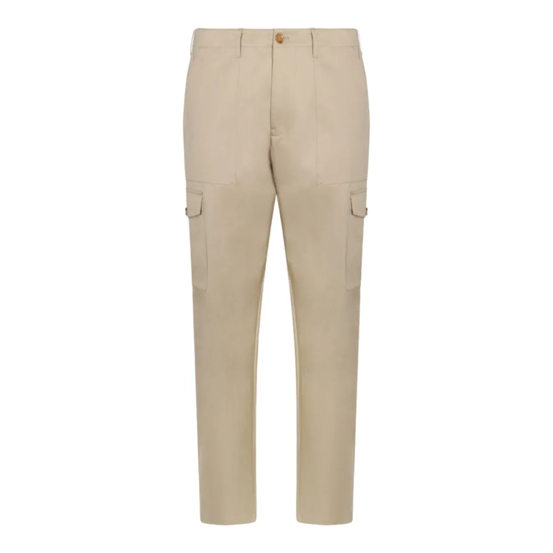 Etro Pantalon Straight-Leg Casual Trousers With Flap Pockets Neutrals
