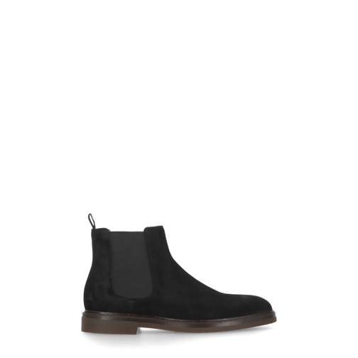 Brunello Cucinelli Stiefel Black Suede Leather Boots Black