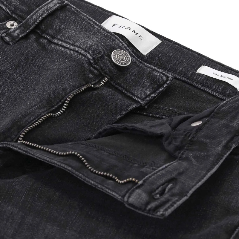 FRAME Jeans Wide-Leg Jeans The Mellow Anthrazit(Image 4)