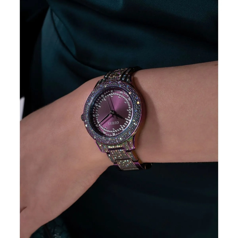 Guess Quarzuhr Quarz-Analoguhr Shooting Star lila(Image 5)