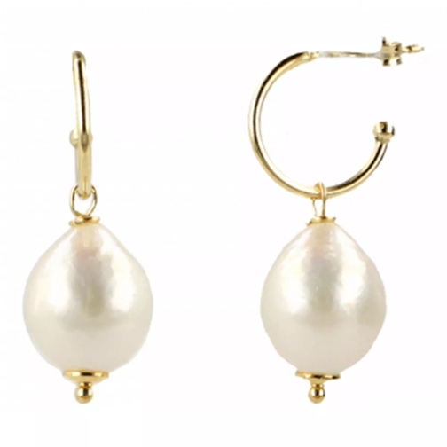 LOTT.gioielli Earring Pearl Pendant Large Pearl and Gold Drop Earring