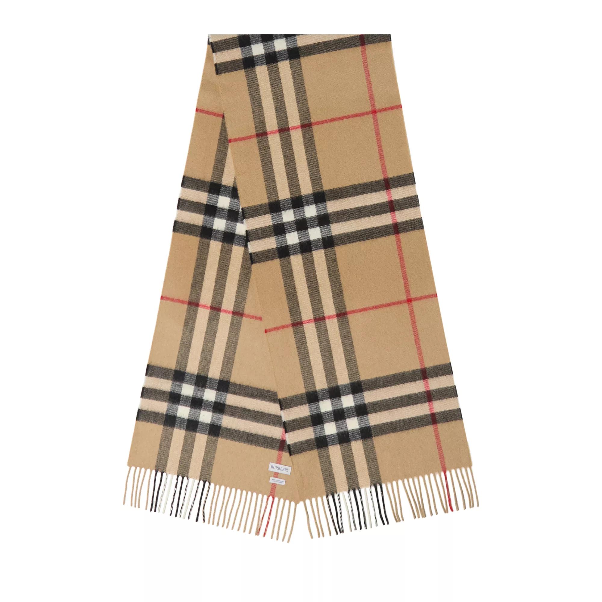 Burberry Tücher & Schals - Giant Check Cashmere Scarf - Gr. unisize - in Beige - für Damen