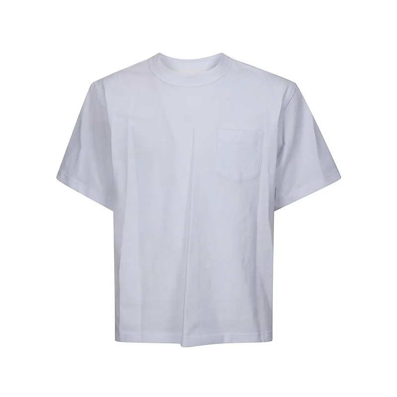 Sacai T-Shirt Light Weight Denim X Cotton Jersey T-Shirt White