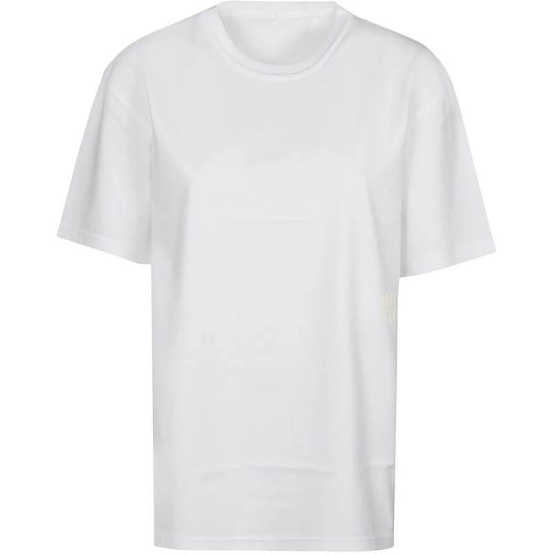 Alexander Wang T-Shirt Puff Logo Bound Neck Essential T-shirt White weiß