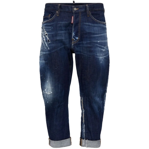 Dsquared2 Jeans Navy Blue Cotton Denim Blue