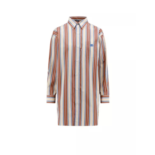 Etro Cotton Shirt With Striped Motif Multicolor 