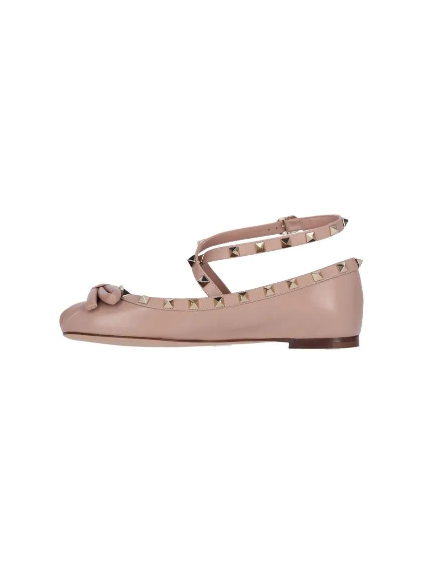 Thumbnail - Valentino Garavani Loafer - Ballerina Rockstud - Gr. 39 (EU) - in Rosa - für Damen