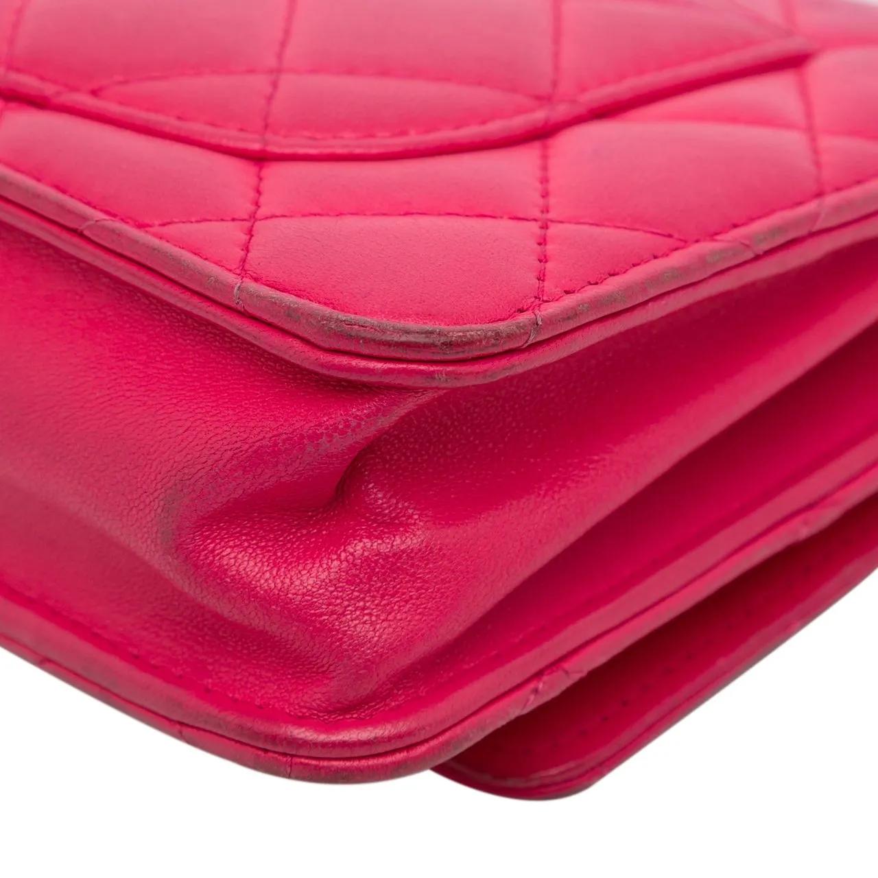 Thumbnail - Chanel Hobo Bags - 2016 Classic Lambskin Wallet on Chain - Gr. unisize - in Rosa - für Damen