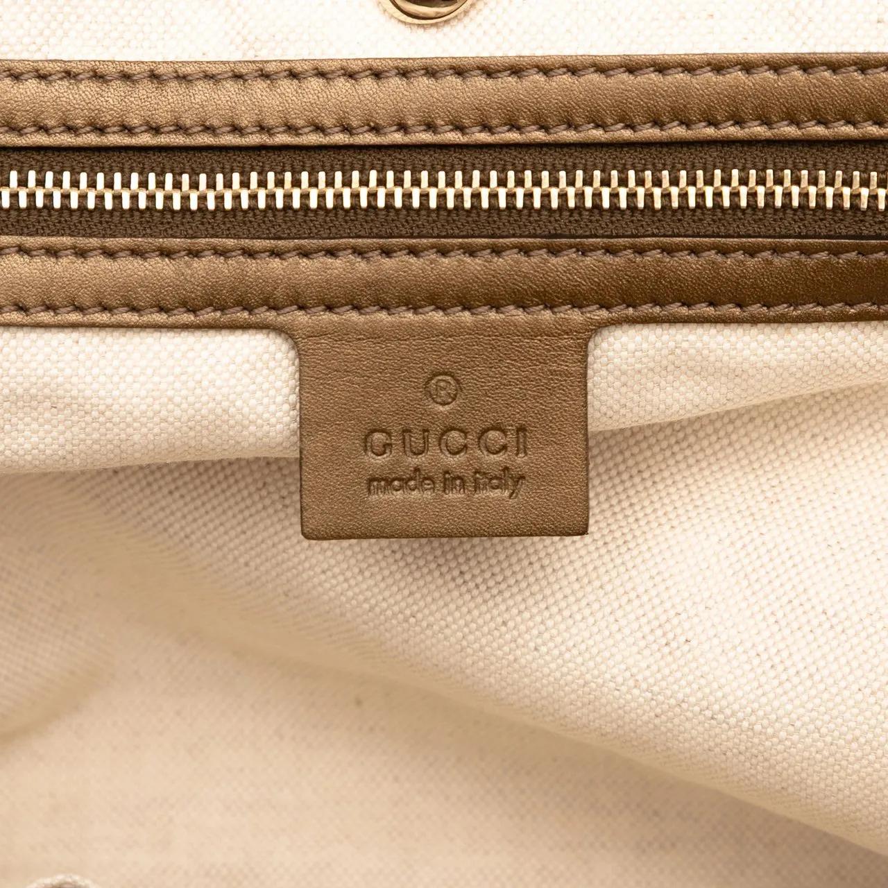 Thumbnail - Gucci Shopper - GG Lurex Heart Bit Tote - Gr. unisize - in Braun - für Damen