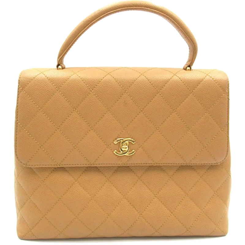 Chanel Fourre-tout Caviar Kelly Top Handle Bag braun