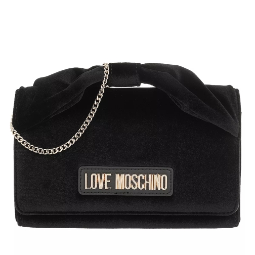 Love Moschino Velvet Crossbody Bag Nero Cross body-väskor