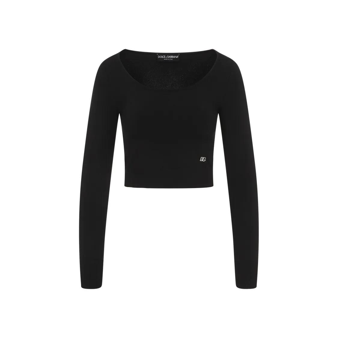 Dolce&Gabbana - Round Neck Sweater - Größe 40 - schwarz