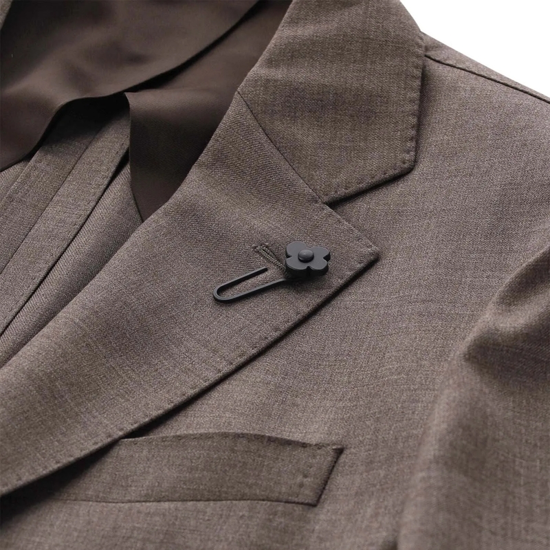 Lardini Anzugkombination Zweiteiliger Anzug aus Schurwolle schwarz(Image 4)