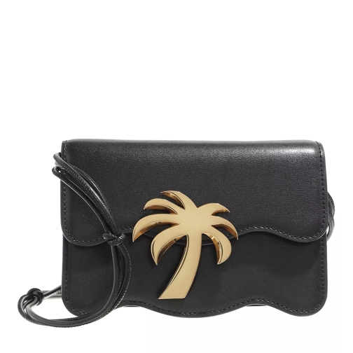 Palm Angels Palm Beach Bag Mini Black Gold Crossbodytas